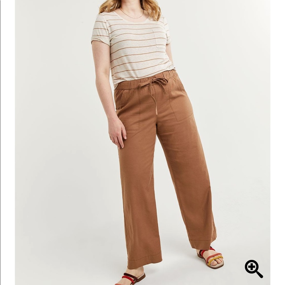 Reitman’s Size 12 Wide Leg Linen Petite Pants